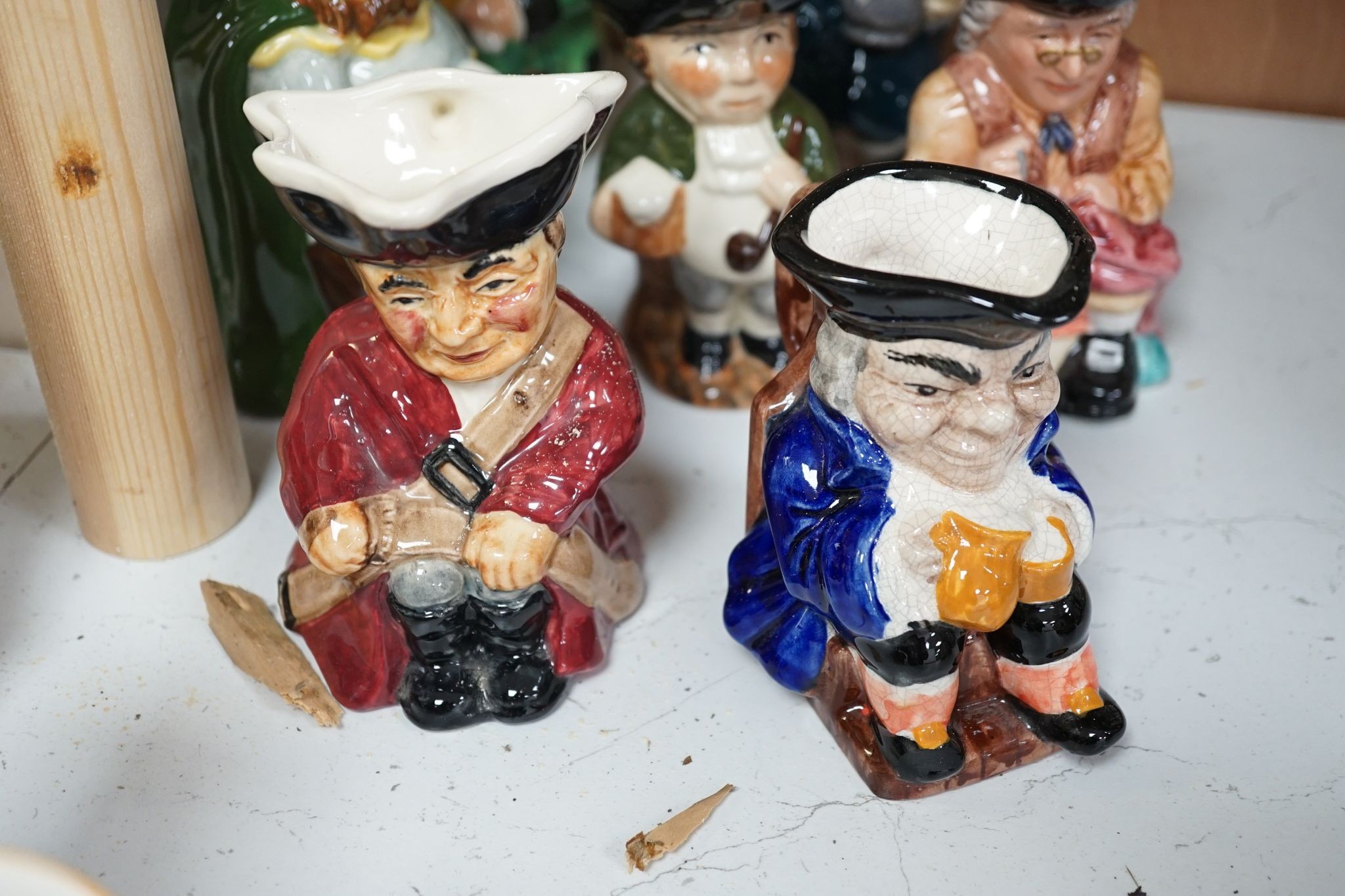 Seventeen various Toby jugs, tallest 15cm
